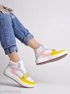 Colorblocked Synthetic Sneakers for Women 