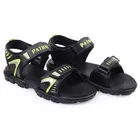 Sandals for Men (Black & Green, 6)
