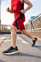 Sports Shoes for Men, Black & Yellow 