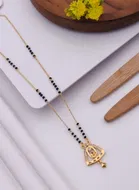 Alloy Gold Plated Mangalsutra for Women, Gold