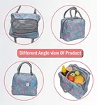 Fabric & Metal Lunch Bag, Grey