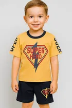 Cotton Blend Printed Clothing Set for Boys 