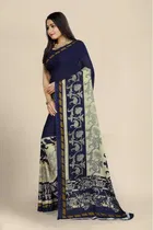 Georgette Printed Saree for Women 