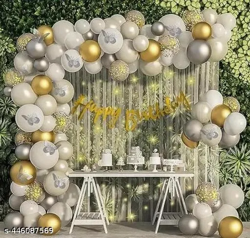 84 Pcs Balloons Decoration Kit, Multicolour, Set of 1