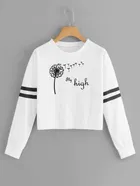 Round Neck Full Sleeves Printed T-Shirt for Women 