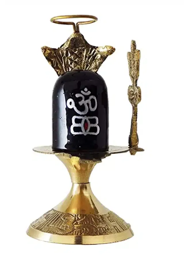 BHARDWAJ RETAILS BHARDWAJ RETAILS - Brass Shivling (Assorted) (Pack of 1) (BR87)