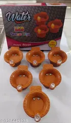 Water Sensor LED Diyas for Festive Decoration 