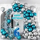 62 Pcs Pcs 6th Birthday Decoration kit, Multicolour, Set of 1