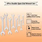 Padmakshi Universal Multi-Function Professional 8Pcs Double Open Ended Wrench Set Spanner Hand Tool