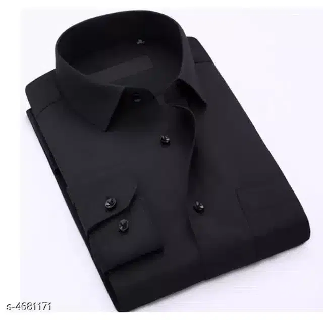 Shirts for Men (Black, S)