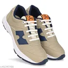 Casual Shoes for Men (Beige & Navy Blue, 6)