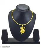 Brass & Copper Locket with Chains for Men (Golden)