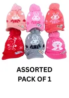 Woolen Printed Cap for Kids 
