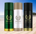 Denver Hamilton Caliber with Classic & Imperial Deodorant Body Spray for Men & Women (50 ml, Pack of 3)