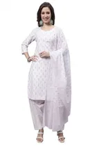 Cotton Blend Printed Salwar Suit for Women 