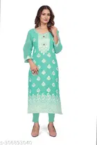Cotton Embroidered Kurti for Women 