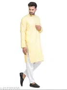Cotton Blend Checked Kurta with Pyjama for Men 