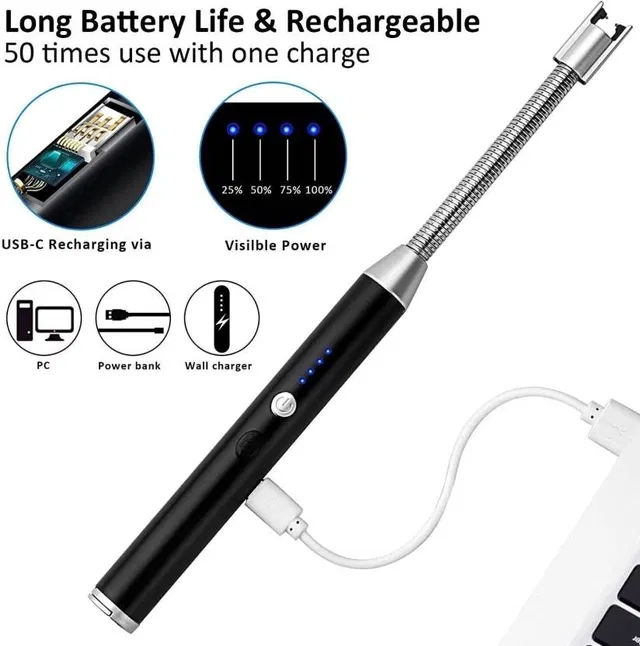 Shopper52 360° Rechargeable Electric Gas Lighter