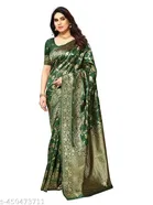 Kanjivaram Banarasi Jacquard Silk Saree for Women 