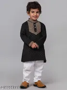 Cotton Blend Kurta with Pyjama for Boys 