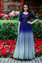 Solid Georgette Kurti for Women 