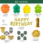 Jungle Theme 1st Birthday Balloon Decoration Kit , Multicolor, Pack Of 74