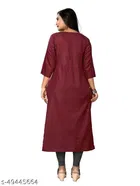 Floral Embroidered A-line Kurti for Women 