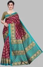 Printed Saree with Unstitched Blouse Piece for Women 