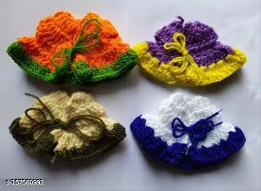 Woollen Dress for Girls, Pack of 4 (Multicolor, Size 1)