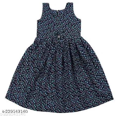 Frocks & Dresses for Girls (Black, 12-18 Months)