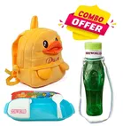 Fabric Backpack with Lunch Box & Water Bottle for Kids 