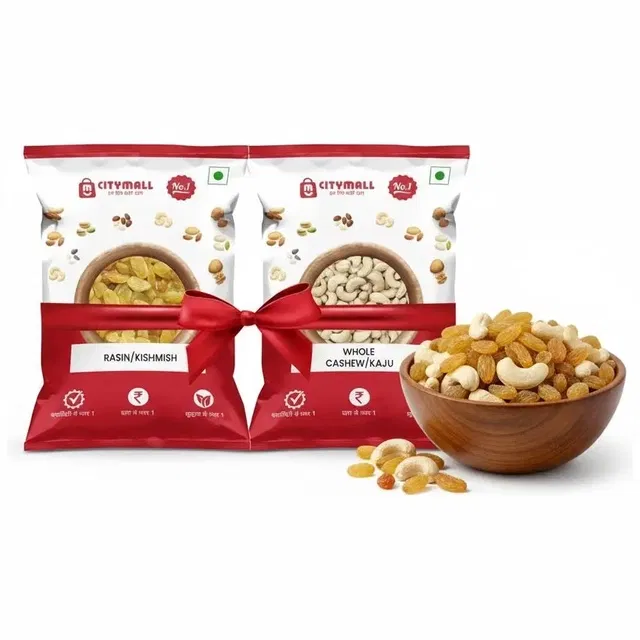 सिटीमॉल नं.1 कॉम्बो (साबुत काजू 450 g + किशमिश 400 g)
