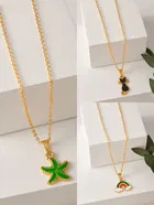 Gold Plated Chain & Pendant for Women & Girls 