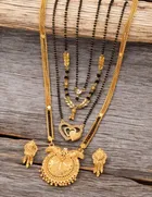 Combo of 4 Pcs Mangalsutras with Earrings Set for Women 