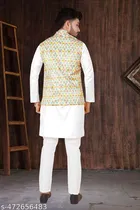 Cotton Button Kurta Set for Men 