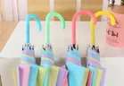 Rainbow Folding Umbrella 21 Inch [Multicolor, J Handle]