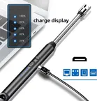 Rechargeable Flameless & Windproof Gas Lighter with LED Battery Indicator 