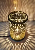 Metal Decorative Electric Moroccan-Style Oil Burner with Oil 
