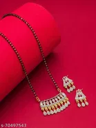Alloy Mangalsutra with Earrings for Women 
