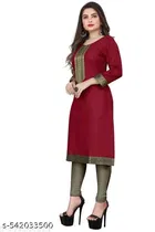 Cotton Kurti for Women,  Maroon  
