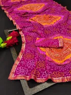 Georgette Printed Saree for Women 