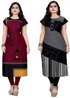 AK Fashion Mall Women Crepe Kurti 