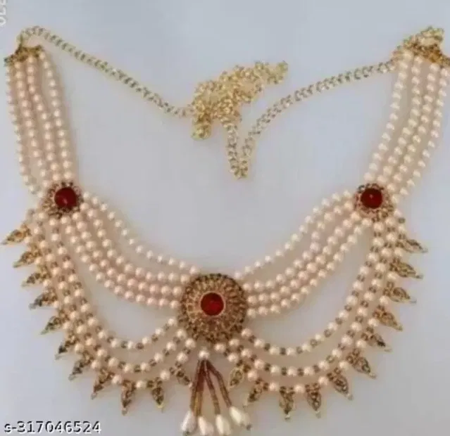 Beads Kamarband for Women, Gold