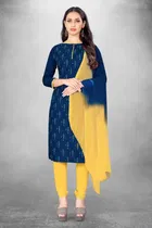 Cotton Slub Unstitched Dress Material for Women 