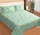 Flat Double Bedsheet With 2 Pillow Covers Polycotton Cotton 