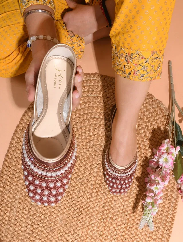 JM Looks Stylish Heels for Women (Copper, 6)