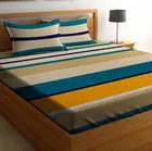Elastic Fitted Double Bedsheet with 2 Pillow Covers 