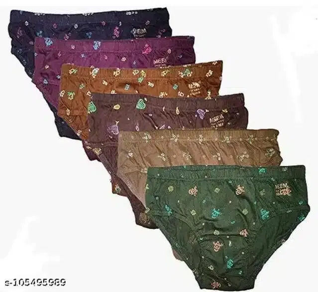 Cotton Blend Briefs for Women (Multicolor, XXL)