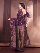 Banarasi Silk Embroidered Saree for Women 