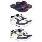 Combo of Casual Shoes with Flipflops for Men 